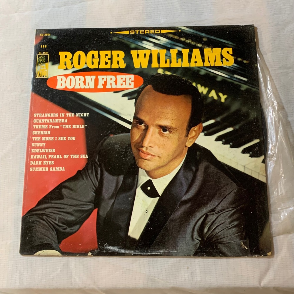 Roger Williams Born Free Vinyl Record LP Kapp KS-3501 Stereo 1966 Piano Pop